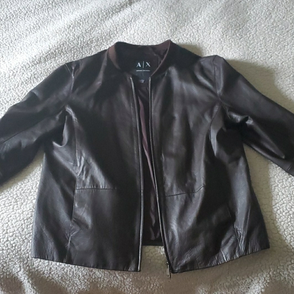 Armani Exchange leather jacket